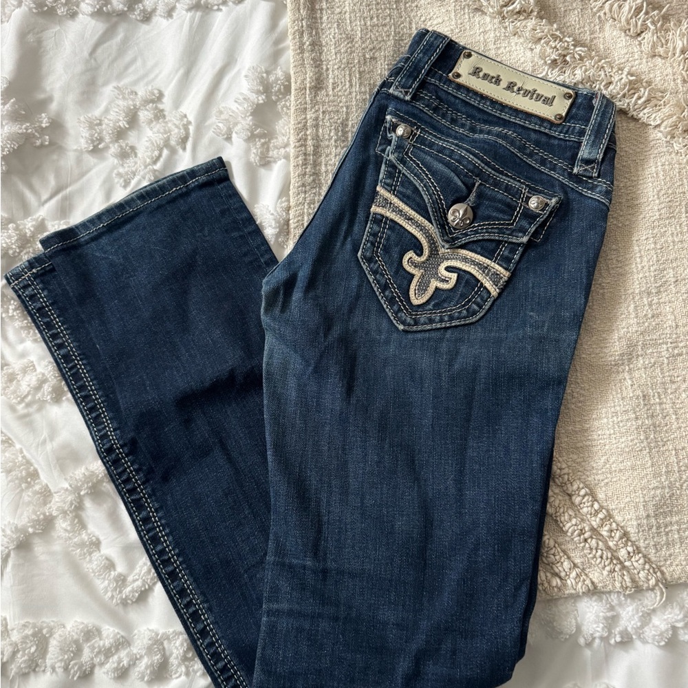 Rock Revival Dark Blue Boot Cut Jeans